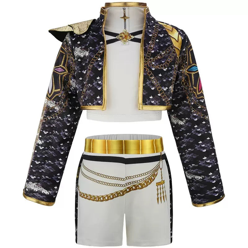 KPop Rumi Black Star Jacket Style Costume Set for Girls